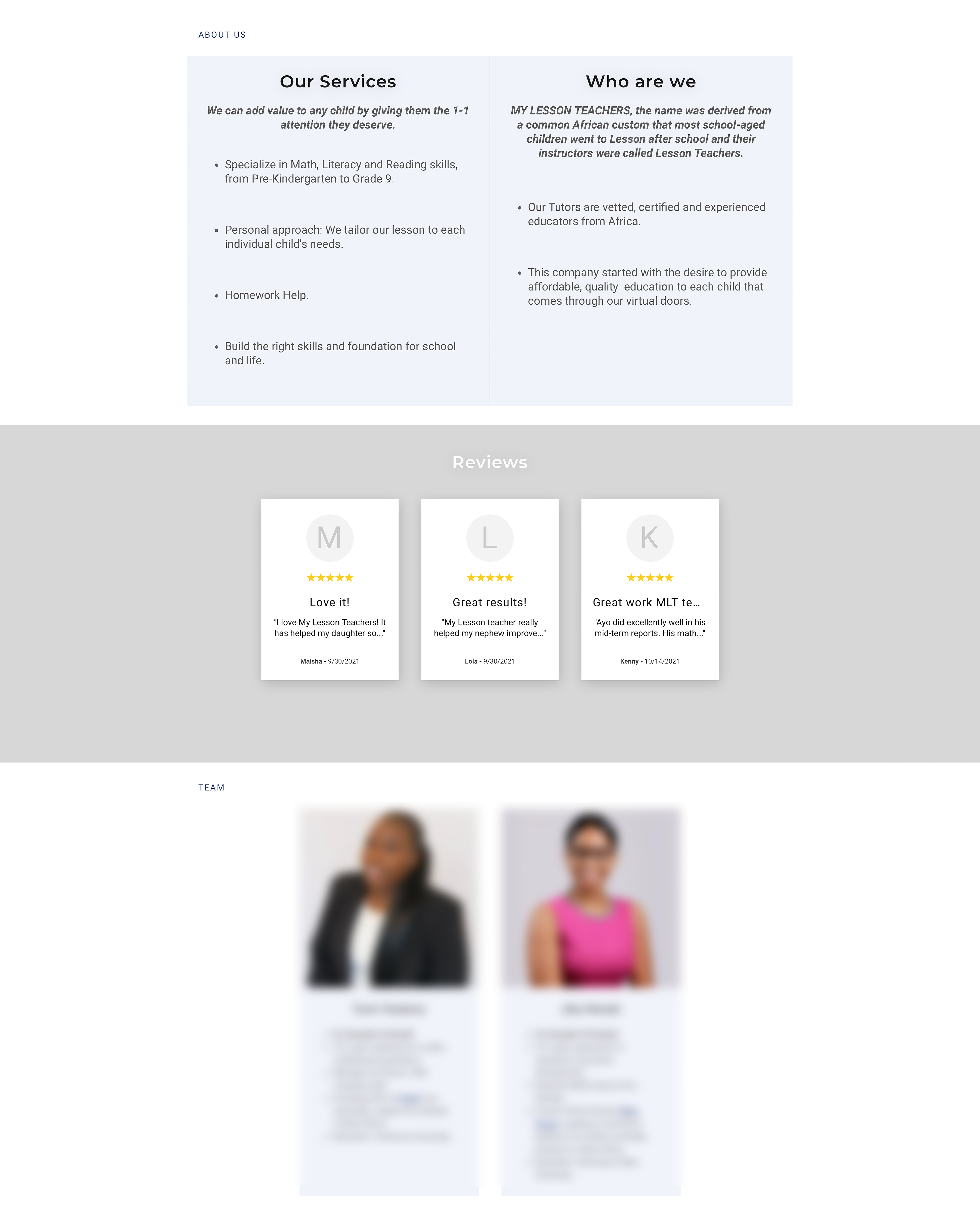 Original My Lesson Teacher site